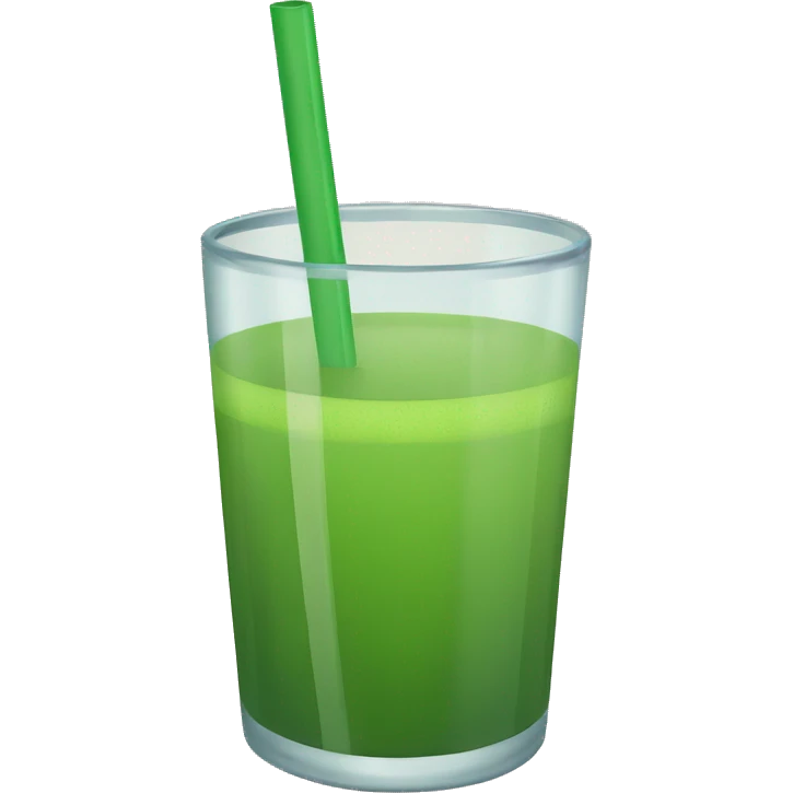 Green juice with straw emoji