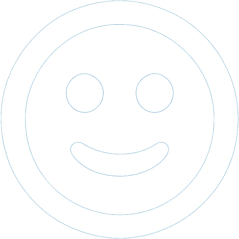 Frame 10: Fully blue blueprint background with all grid lines drawn, smiley face unchanged (keyframe for morph animation) emoji