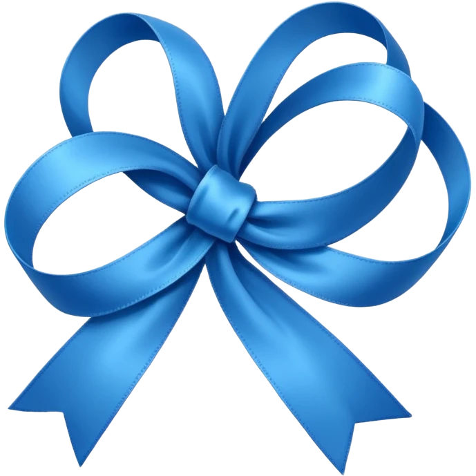 sky blue ribbon emoji