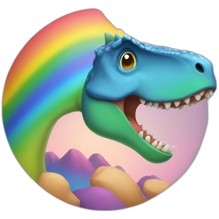 dinosaur rainbow emoji
