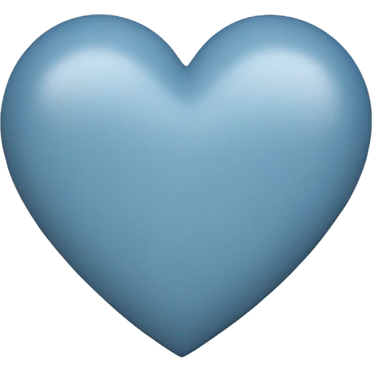blue grey heart with outline emoji