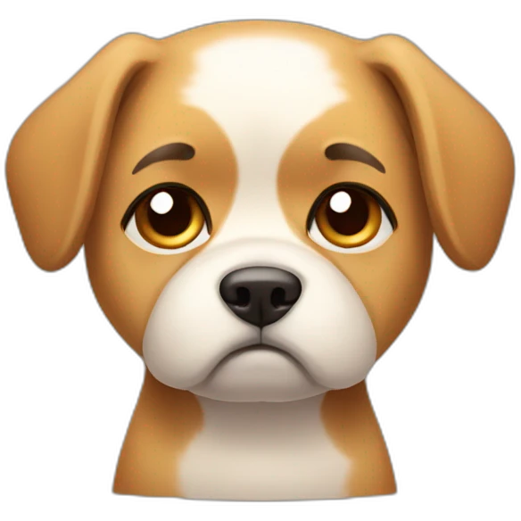 sad cute dog emoji