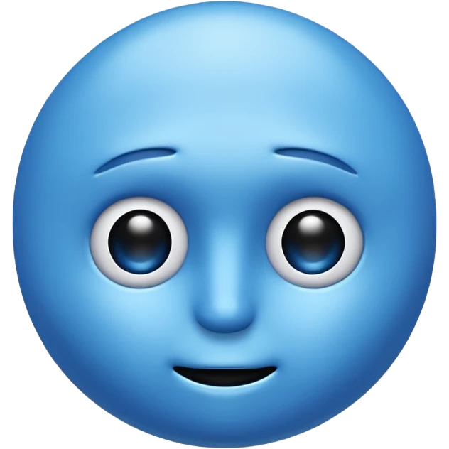 "blue 3D faced emoji, sigma judging look, cold phonk style, high detail" emoji