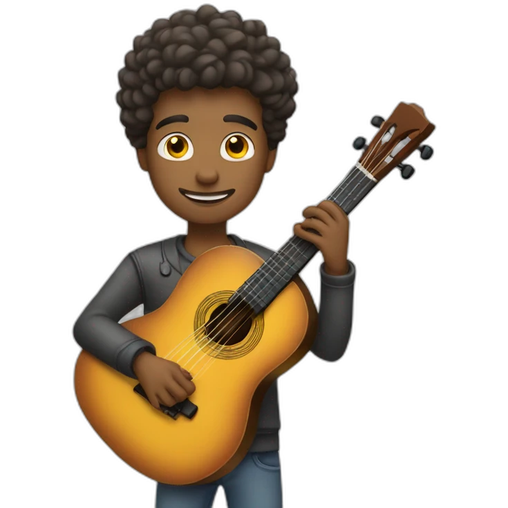 homem tocando violao emoji