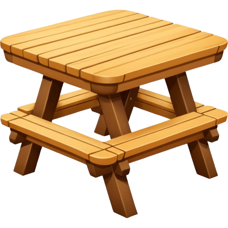 mesa alta color madera natural con bancas altas de color madera natural emoji