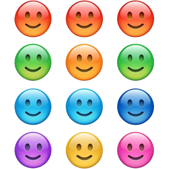 a colourful button not 3d or shading only 1 button no smily face emoji
