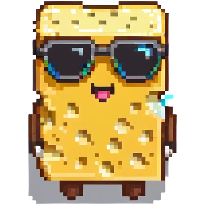 piece of cheese wearing sunglasses emoji