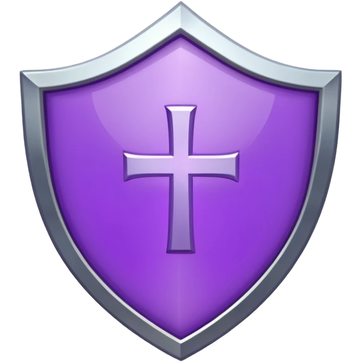 purple shield emoji with the word GLO in the middle, clear bold text, simple design emoji