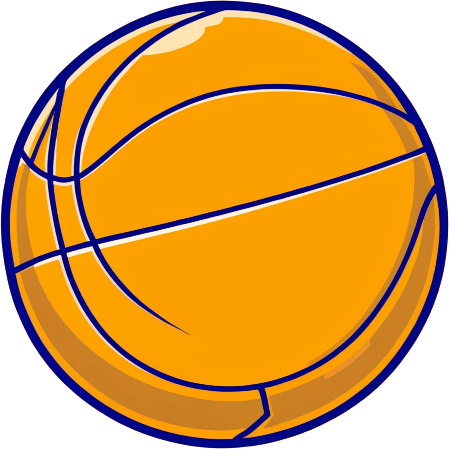 luxurious golden basketball, shiny metallic gold surface with orange seams emoji