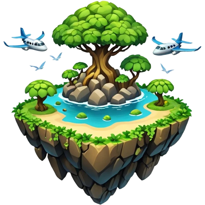Flying Island emoji