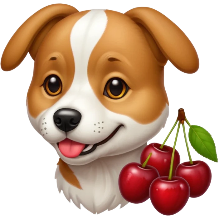 dog with cherries emoji