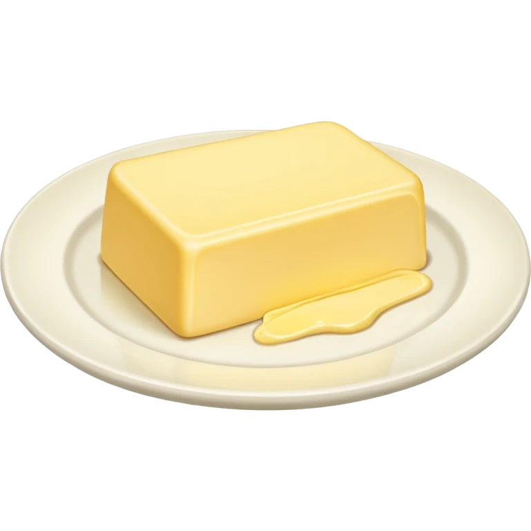 Big Butter piece on the white plate  emoji