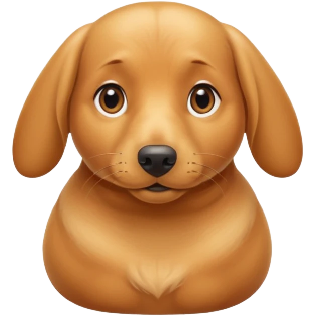 Blonde chubby Daschund  emoji