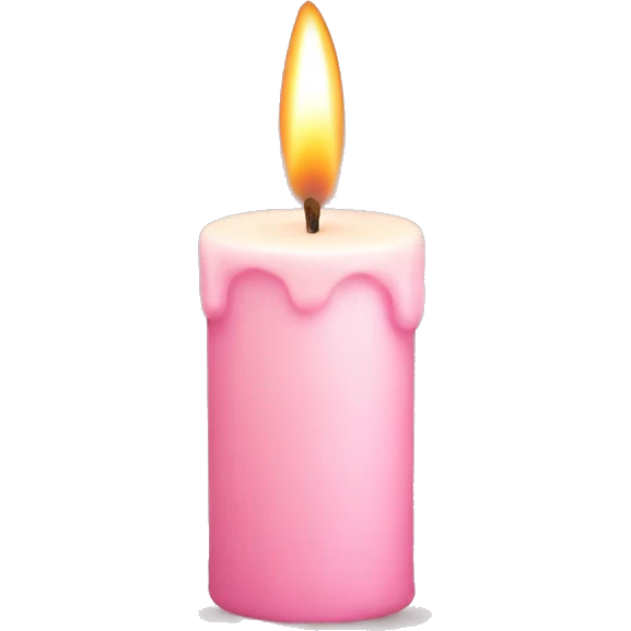 Pastel pink candle  emoji