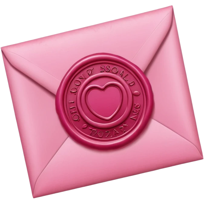 pink wax seal envelope emoji