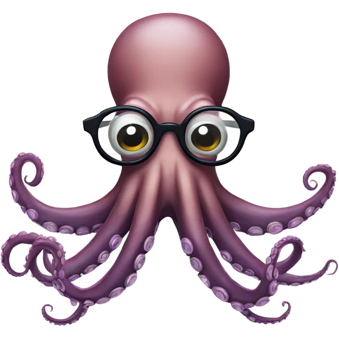 Octopus with glasses  emoji