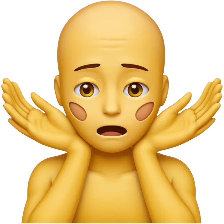 a emoji head choking itself
with both its hands around its neck emoji