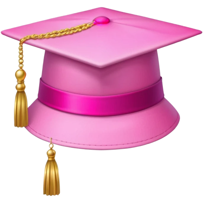 Pink light  gradation hat with gold tassel emoji
