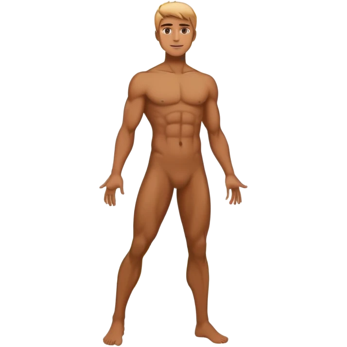 Abstract male figure with radiating energy and small wardrobe elements orbiting around like planets, masculine style influence emoji