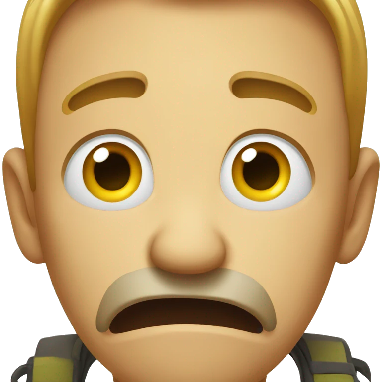 Scared face emoji