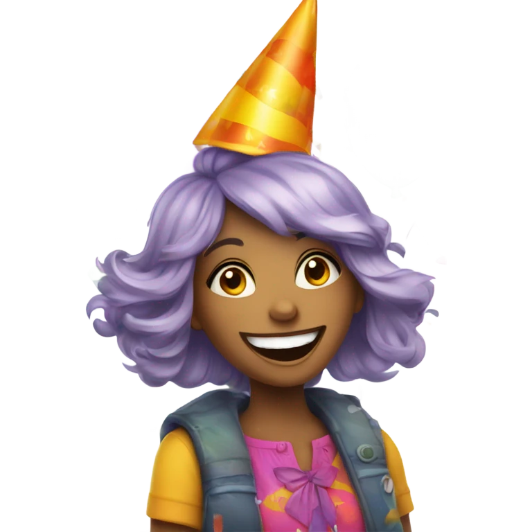 Party carnival happy girl emoji