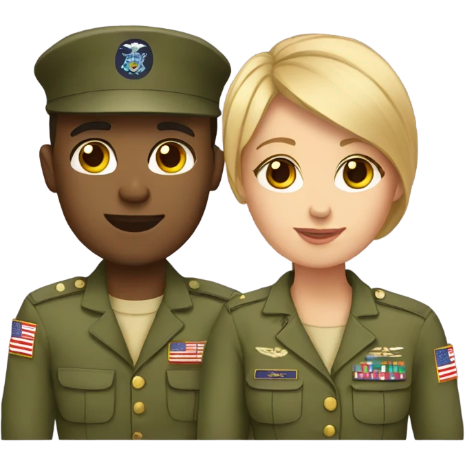 military couple emoji