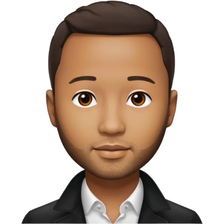 John Legend with dark brown hair emoji