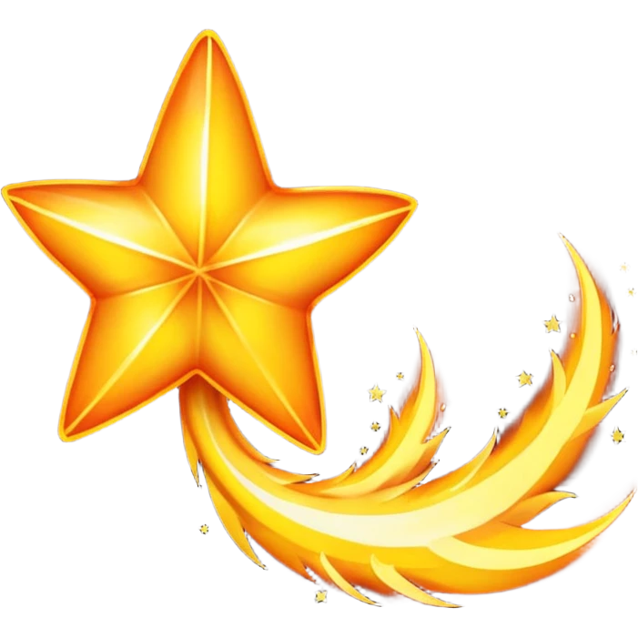 Meteor – Bright falling star with blazing tail emoji