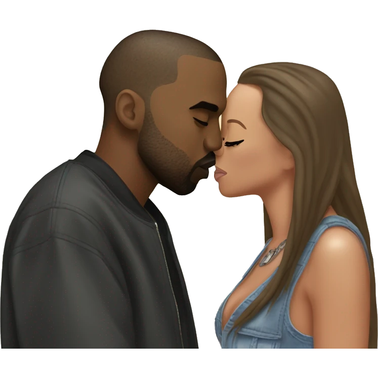 Kanye west kissing ty dolla sign emoji