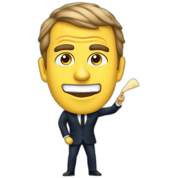 Macron qui bouffe des frittes emoji