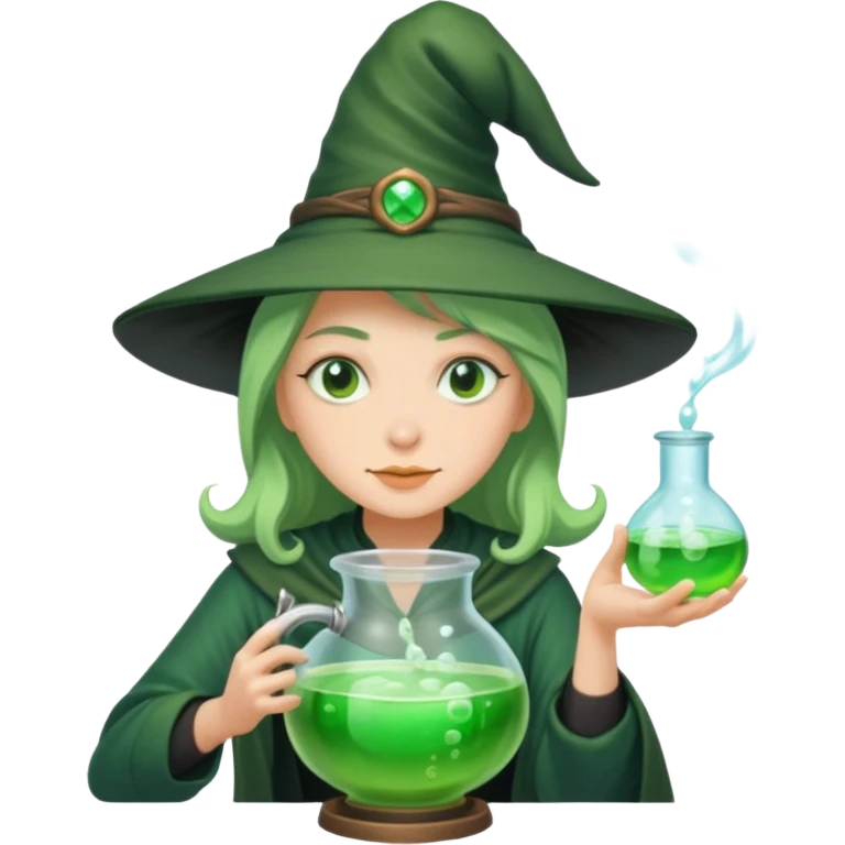 green witch cooking potion emoji