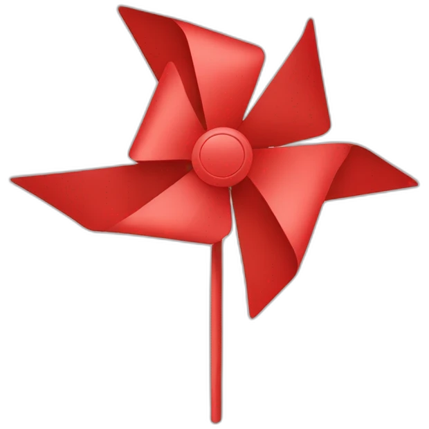 red minimal pinwheel emoji