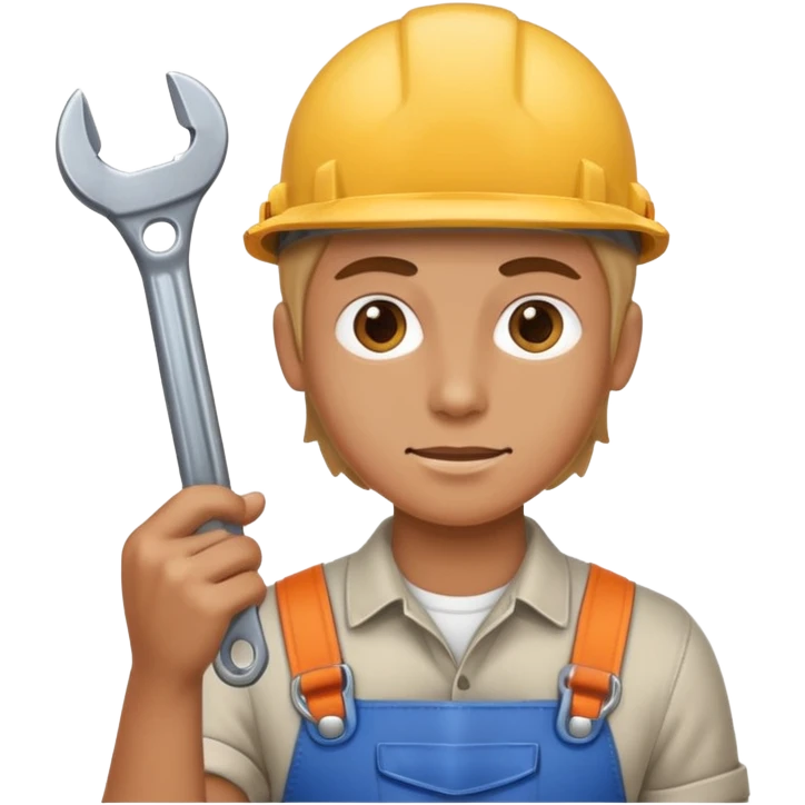 Person holding wrench  emoji