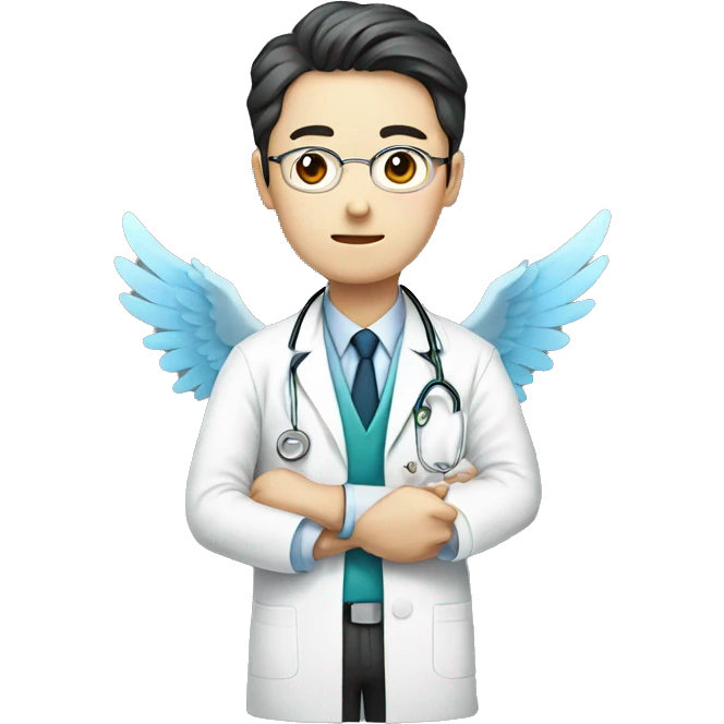 doctor with wing in korean emoji
