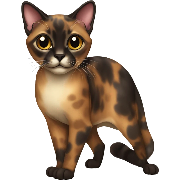 tortoiseshell siamese cat  emoji