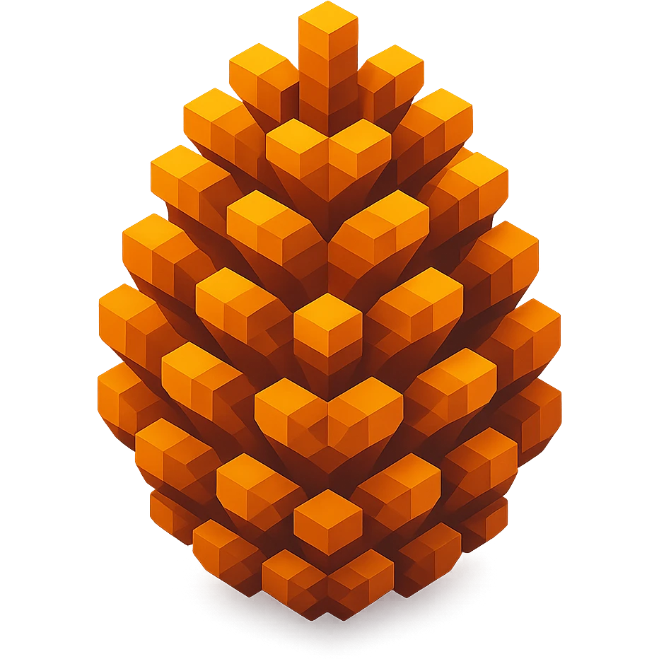 pine cone with a detailed, intricate pattern emoji