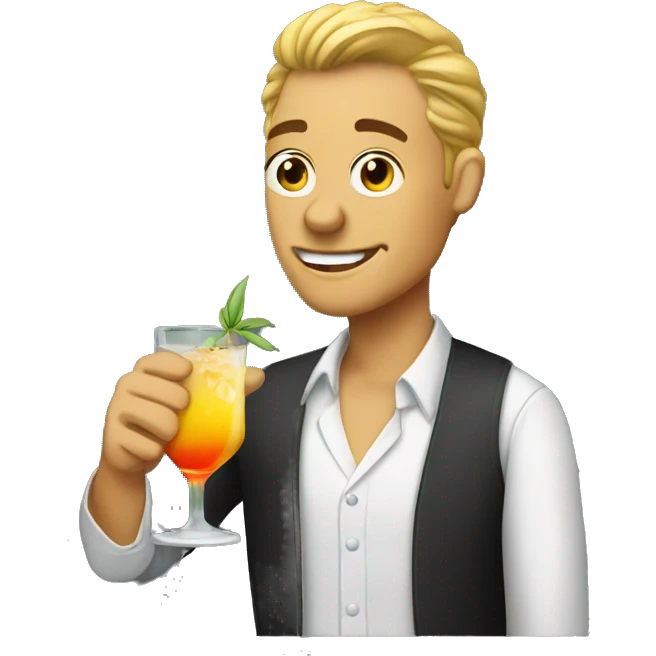drinking a cocktail emoji