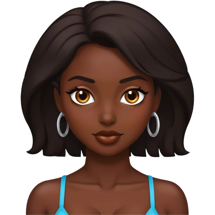 Sexy Dark skin female emoji