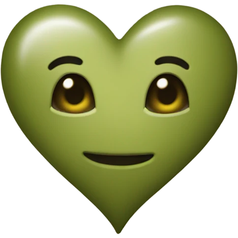 small olive green heart  emoji