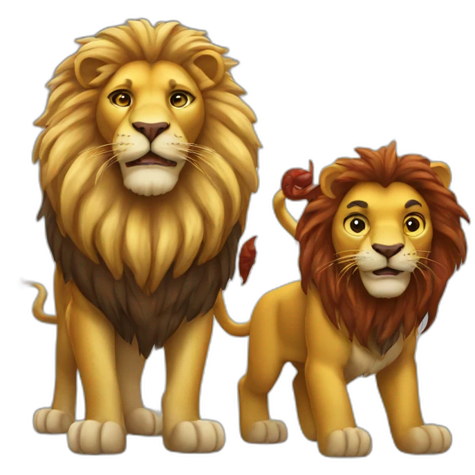 LION AND SCORPIO emoji