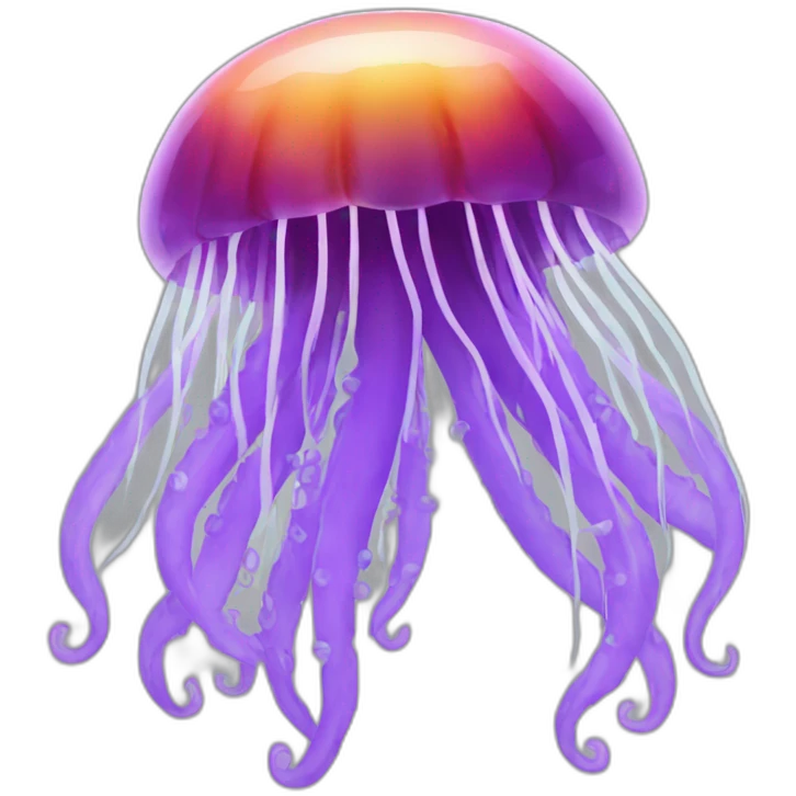 Jellyfish with guns emoji