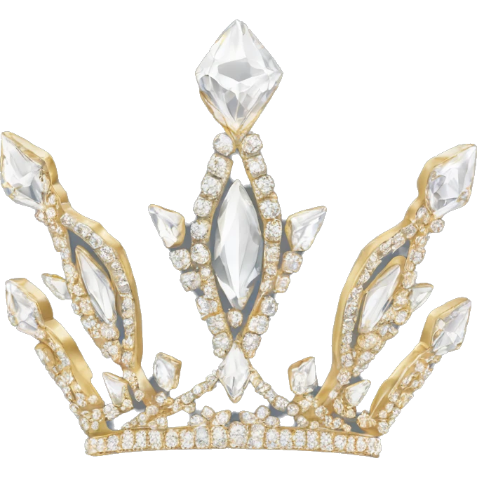feminine diamond crystal tiara gold dainty sparkle  emoji