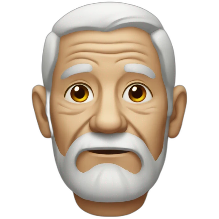 real old man with tattoos in face emoji