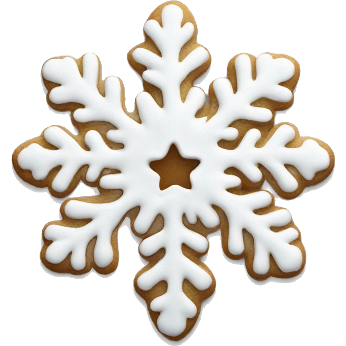 White Snowflake cookie emoji