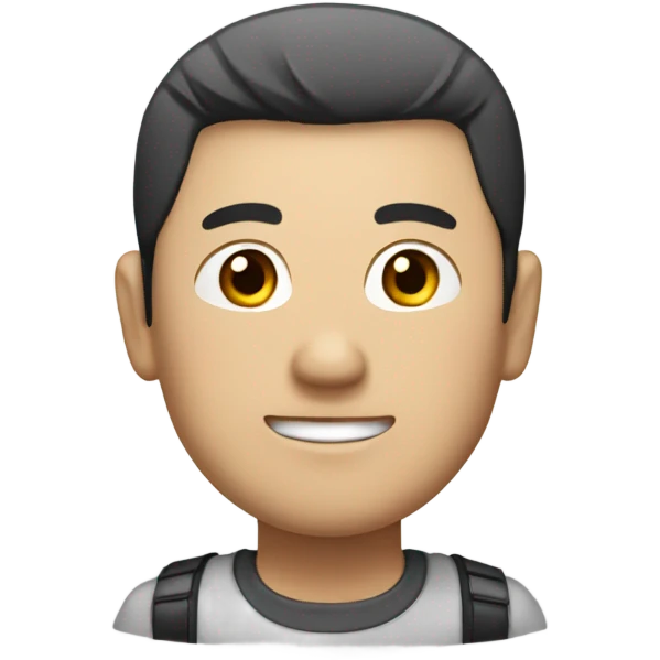 chinese man with a name tag that has text saying james  emoji