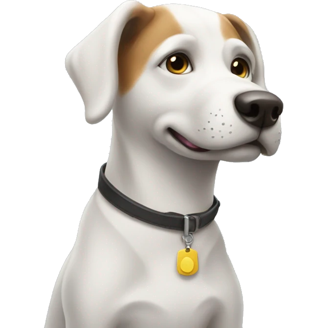 Salesman dog emoji