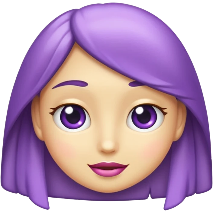Moño  en color lila emoji