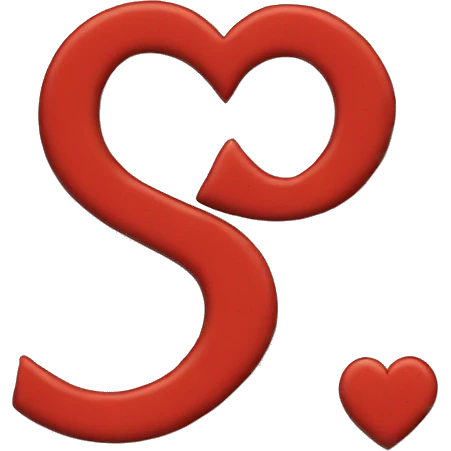 Letter S in heart emoji