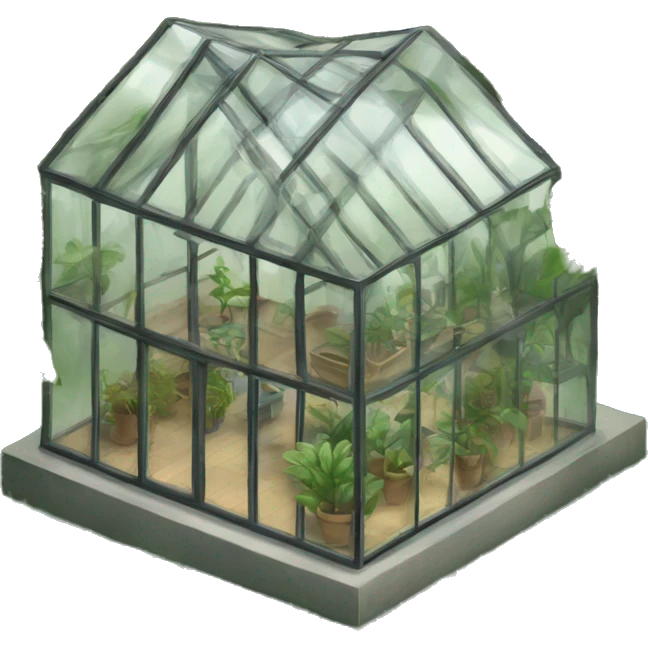 glass house small for plants emoji