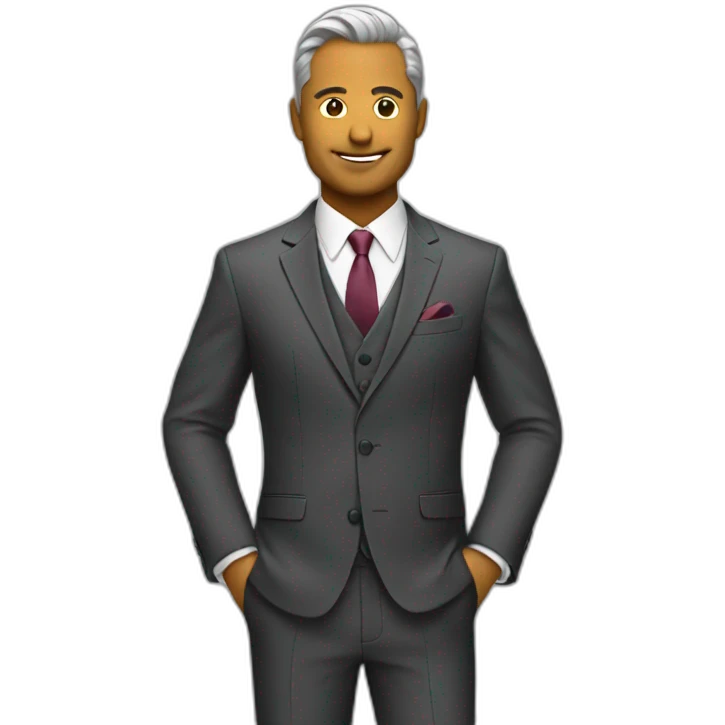 suit man rocking emoji